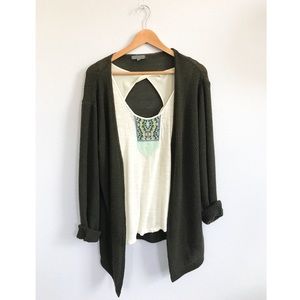 American Eagle beaded tank top with tie back